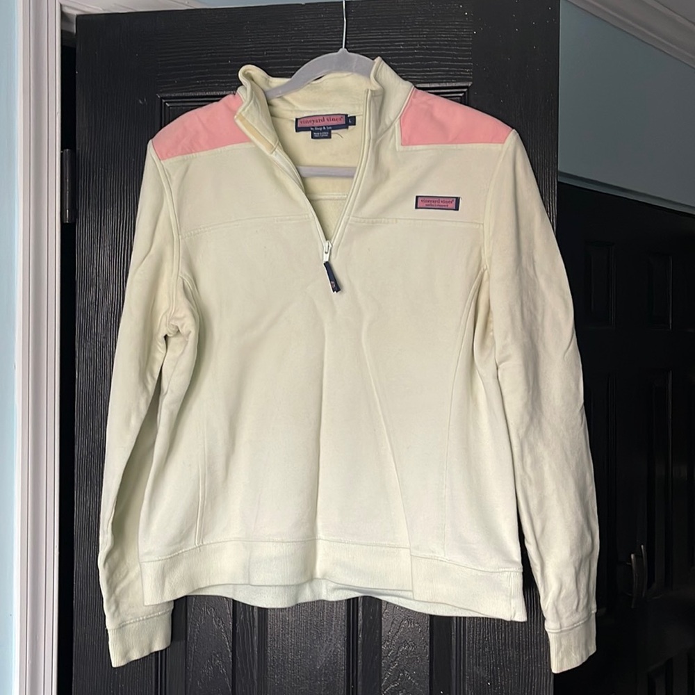 Vineyard Vines Pastel Green and Pink Shep Shirt L